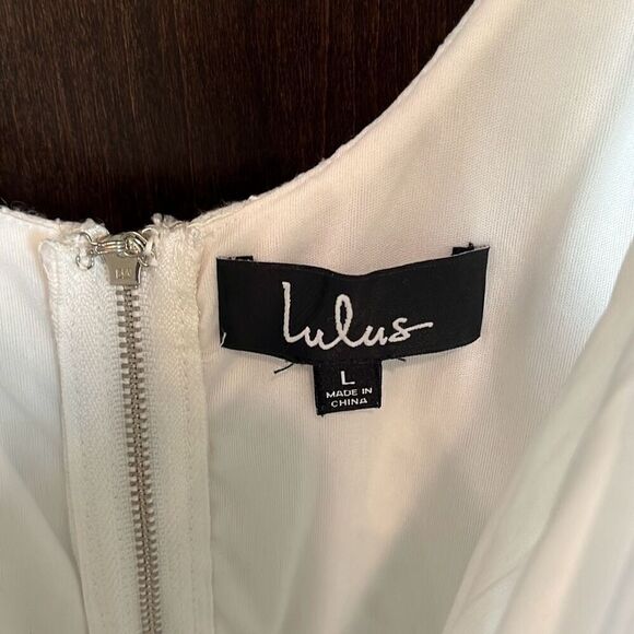 Lulus Declaring My Love White Lace Skater Dress Large - Picture 6 of 7